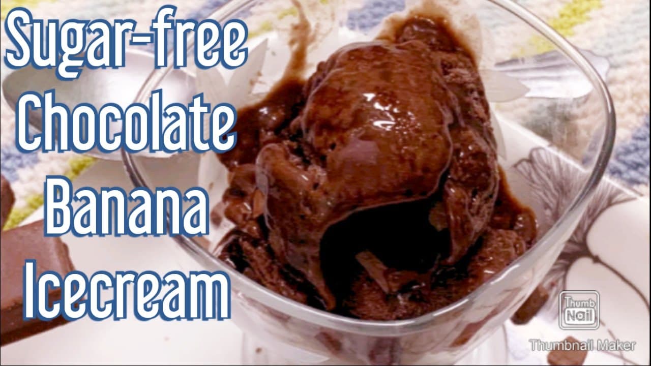 Sugar-Free Chocolate Banana Icecream Without Cream,Corn Flour, Egg| 3 Ingredients| For Weight Loss।