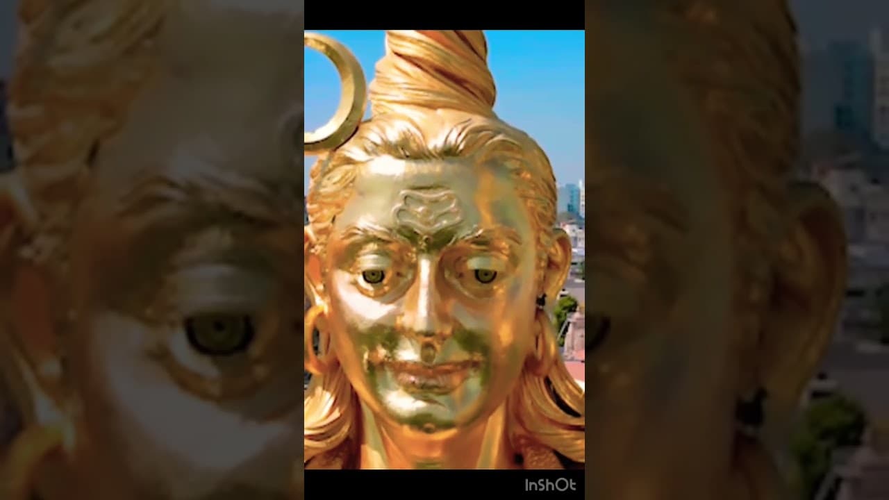 Gold Plated Biggest Shiv Ji In Middle Of River🙏🏼 #shorts #ytshorts #shiv