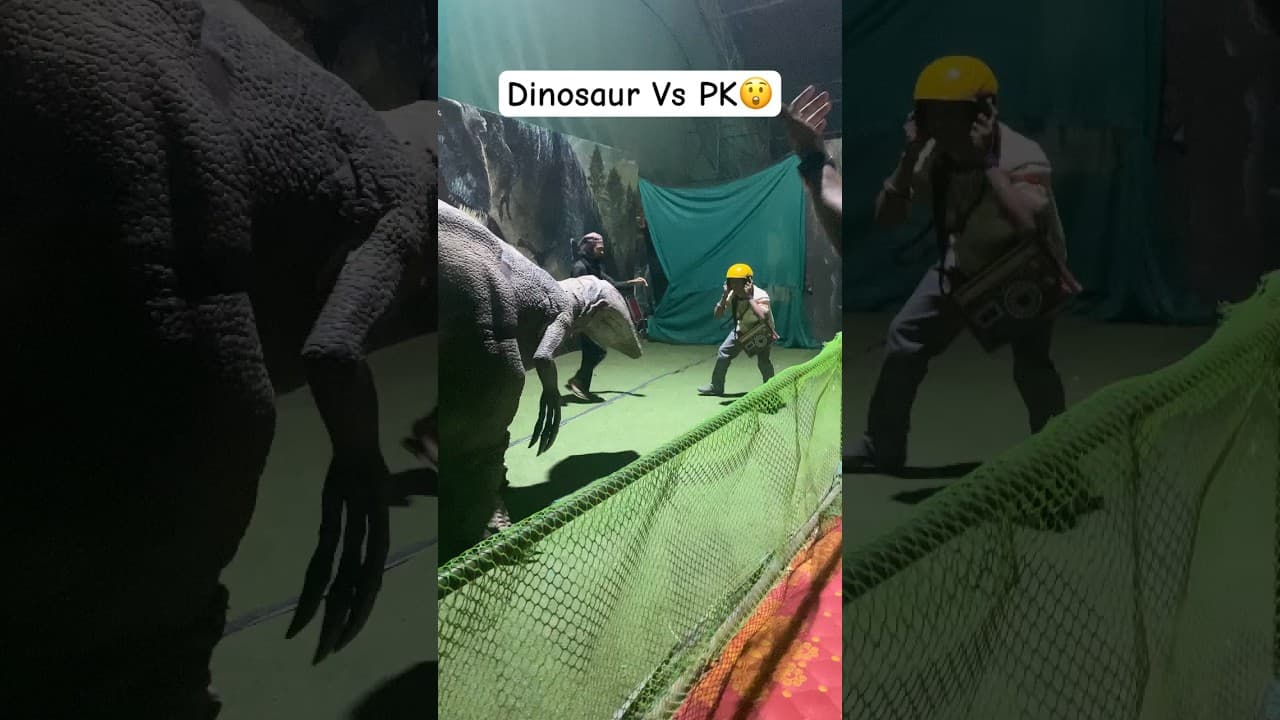 When Dinausaur Attacked PK😮 #shorts #subscribe #masti #youtubeshorts