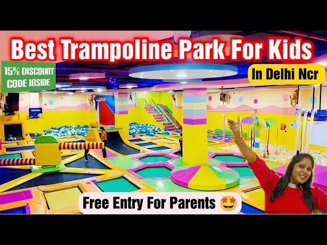 SkyJumper Trampoline Park-GoBananas Noida।Amusement Park।Trampoline Park In Noida।Modi Mall।