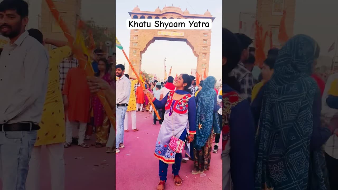 Khatu Shyaam Nishaan Yatra #khatushyam #shorts #youtubeshorts #masti #subscribe #khatu