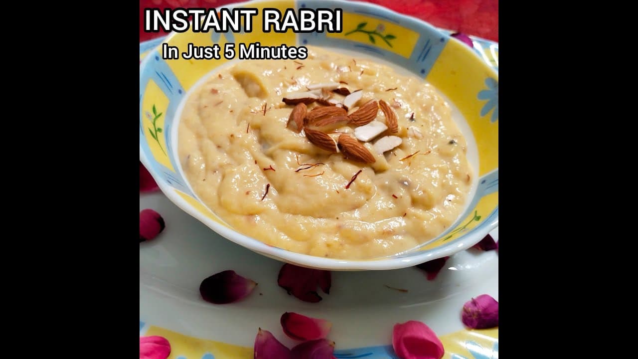लच्छेदार रबड़ी बनाए मात्र 5 मिनट में बिल्कुल हलवाई जैसी। Instant 5 Minute Rabri Recipe/ Holi Special