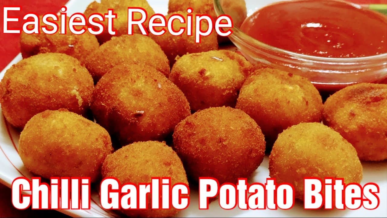 Potato Bites Recipe। McCain वाले चिल्ली गार्लिक पोटैटो बाइट्स बनाए घर पर ही आलू से झटपट और आसानी से।